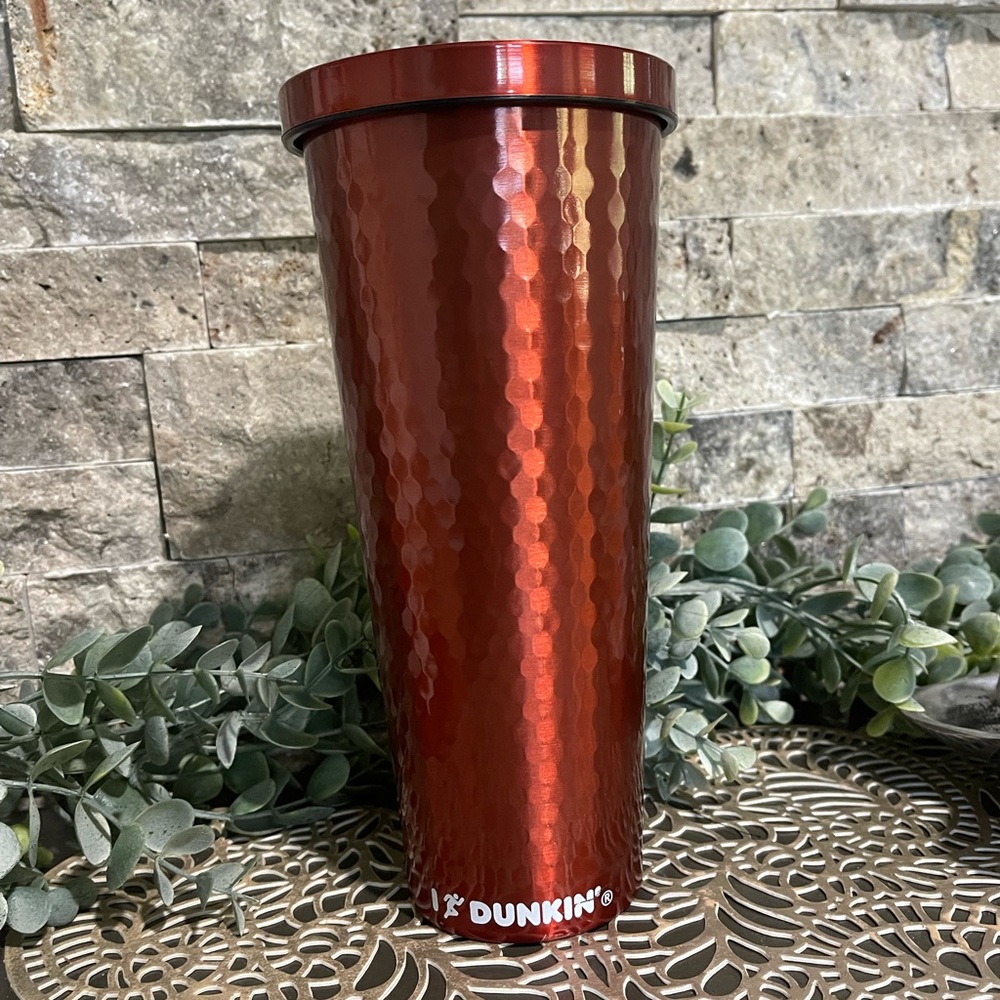 2021 DUNKIN’ 24oz Hammered Stainless Steel Sipper| Personalized DUNKIN’ Tumbler